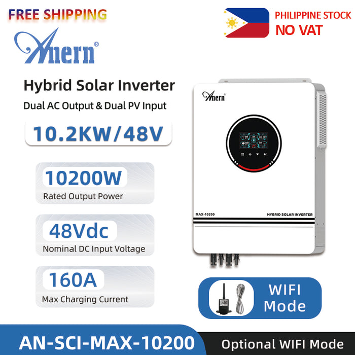 6.2KW 48VDC Off-Grid Hybrid Solar Inverter with MPPT Charger