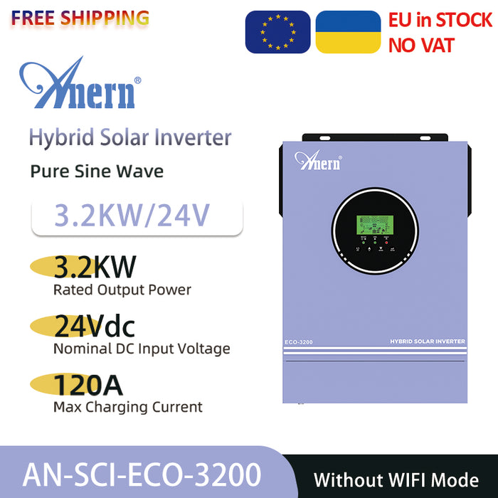 3200w 230VAC 24VDC Off-grid Solar Hybrid Inverter