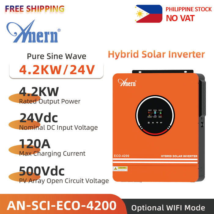 6.2KW 48VDC Off-Grid Hybrid Solar Inverter with MPPT Charger